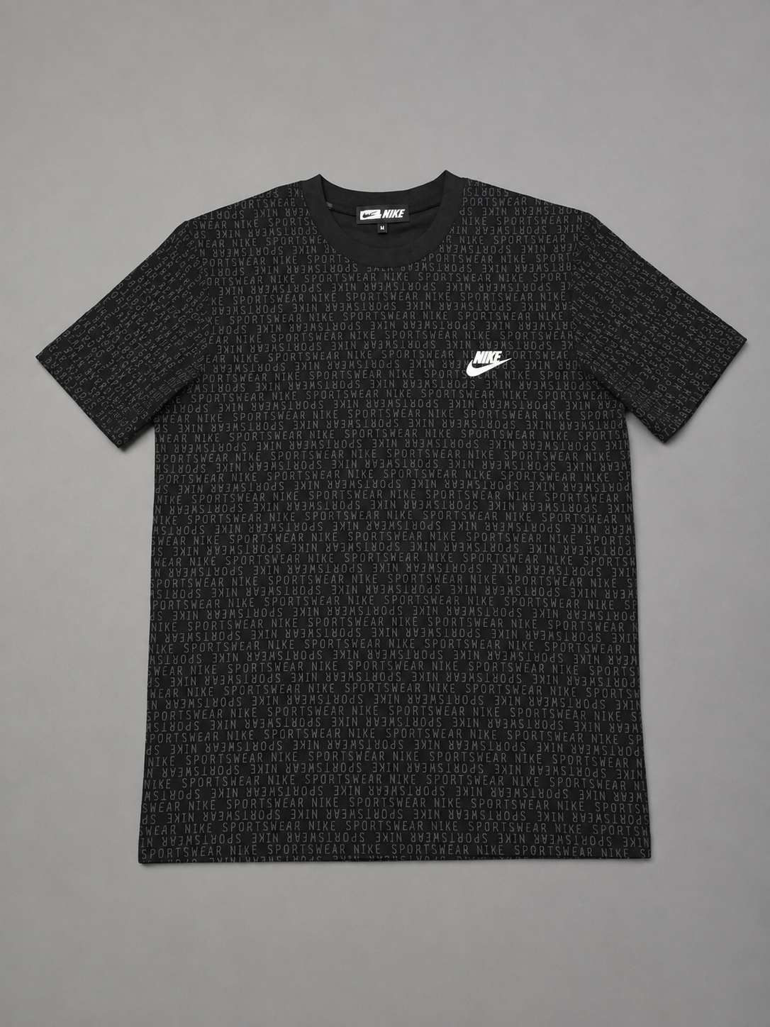 CAMISETA NIKE NEGRA LOGO GRIS