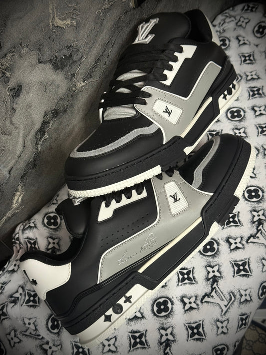 ZAPATOS TURCOS LOUIS VUITTON GRISES NEGRO