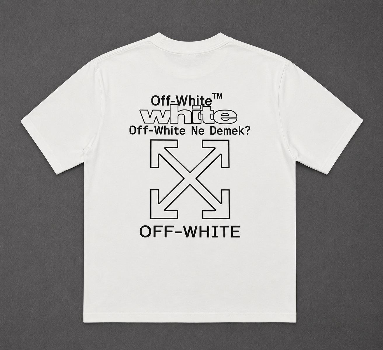 CAMISETA TURCA OFF WHITE BORDADA