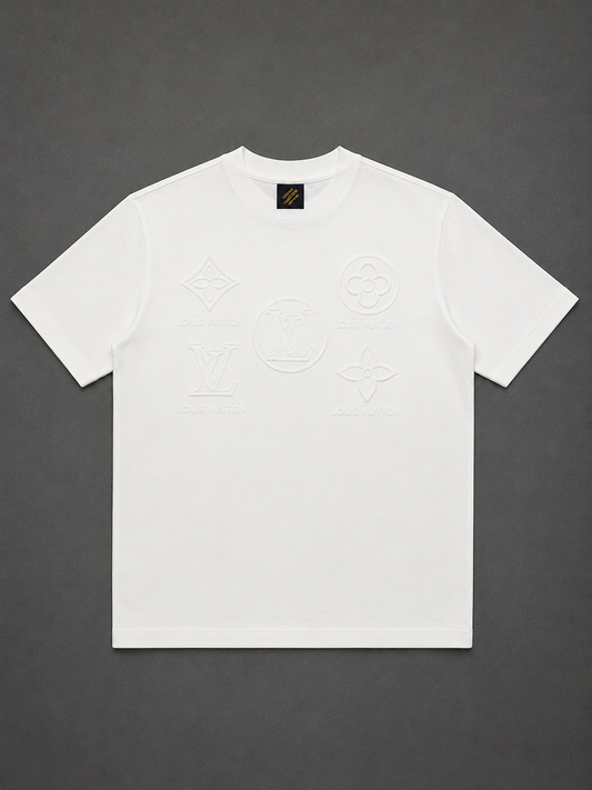 CAMISETA TURCA LOUIS VUITTON BLANCA LOGOS