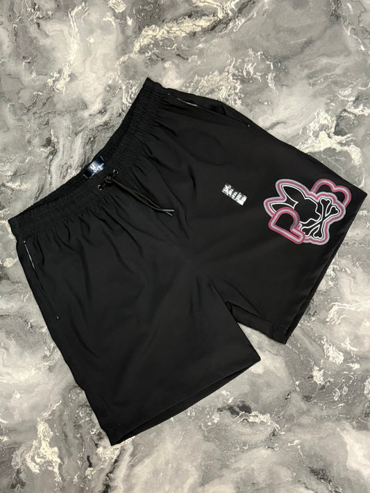 PANTALÓNETA PLAYERA PYSCHO BUNNY NEGRA LOGO ROSA