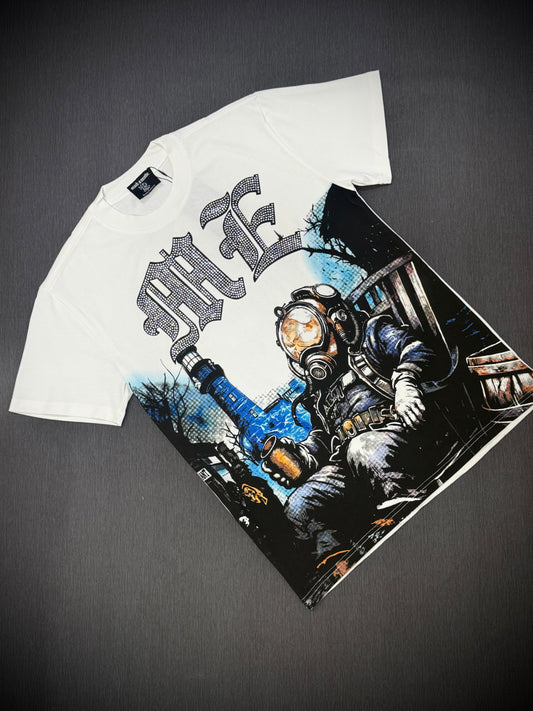 CAMISETA MIXED EMOTION ASTRONAUTA BLANCA
