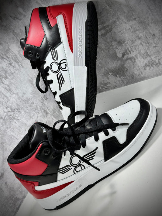 BOTAS CREATIVE ORIGINALES NEGRA ROJO