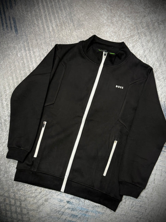 BUZO BOSS NEGRO LÍNEA BLANCA