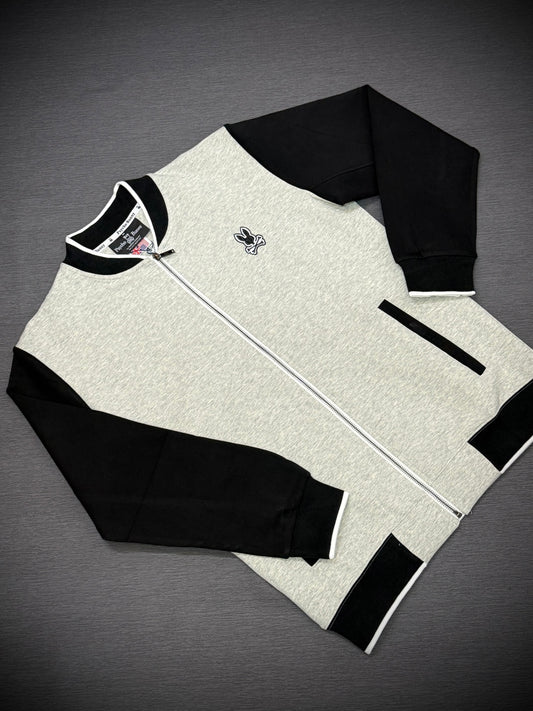 CHAQUETA PYSCHO BUNNY NEGRA GRIS