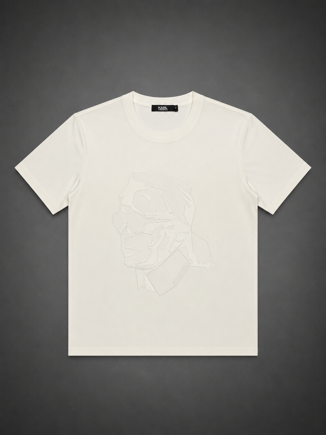 CAMISETA KARL LAGERFELD BLANCA LOGO BORDADO