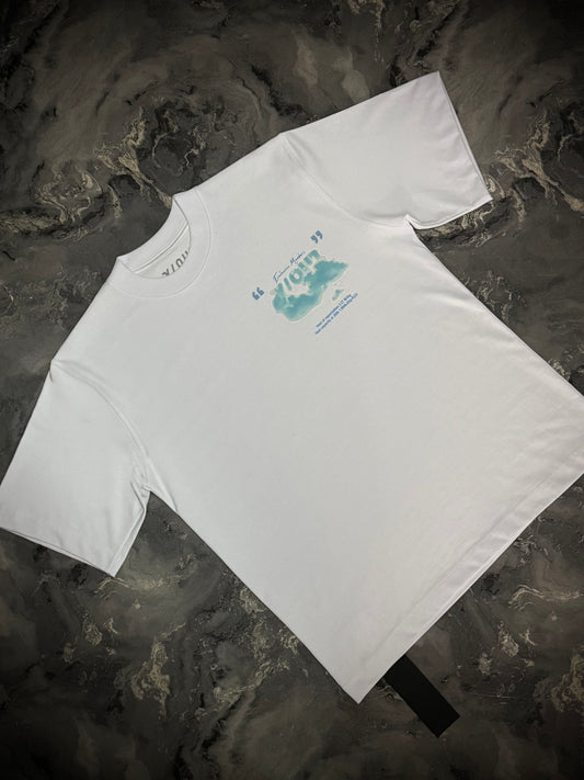 CAMISETA Y/OUT BLANCA AZUL