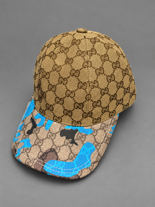 GORRA GUCCI TURCA CAFE AZUL.