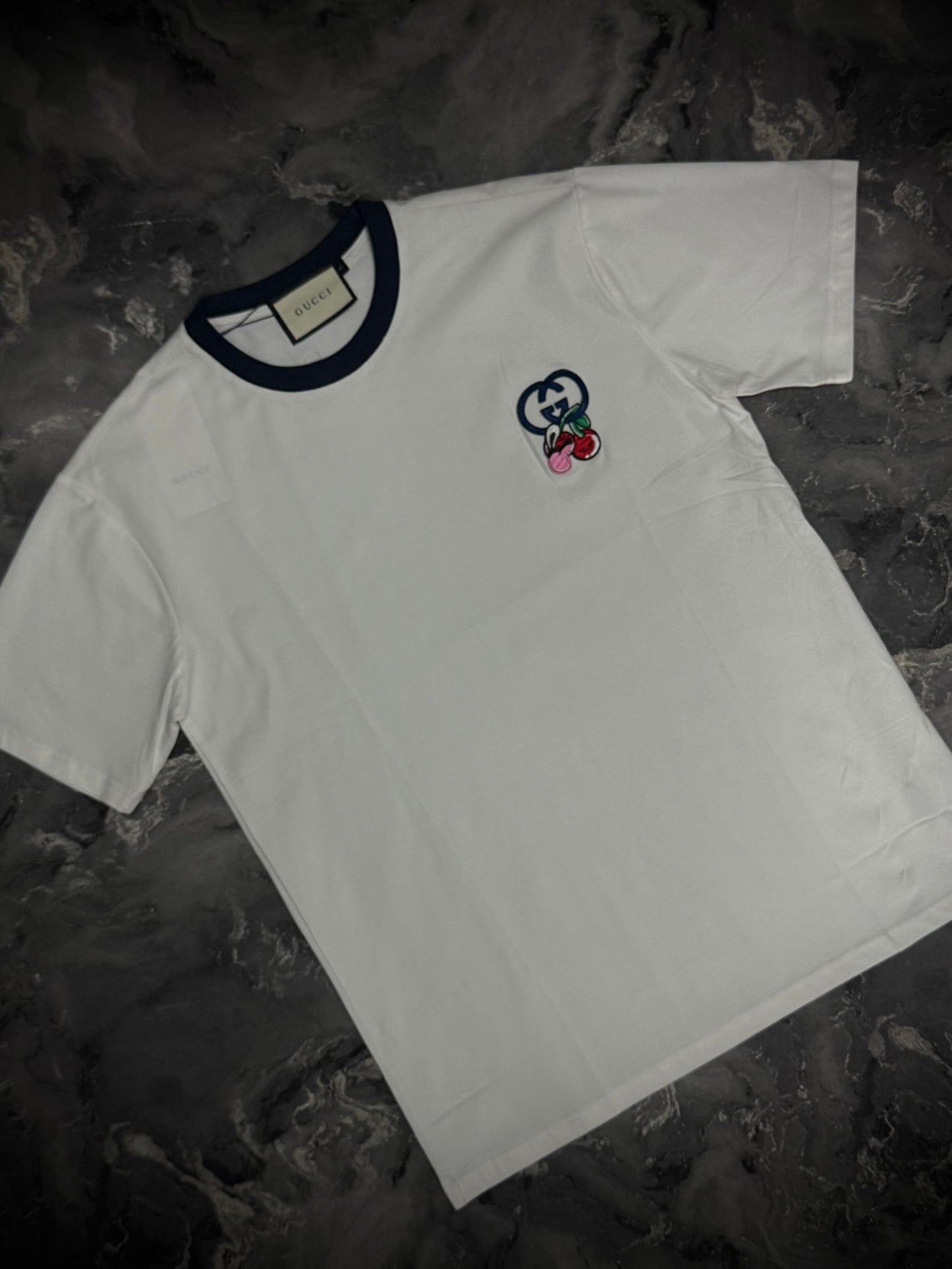 CAMISETA GUCCI BLANCA AZUL