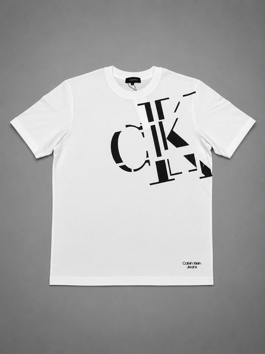 CAMISETA BLANCA CALVIN KLEIN LOGO NEGRO
