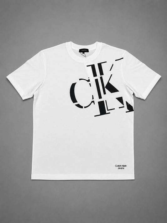 CAMISETA BLANCA CALVIN KLEIN LOGO NEGRO
