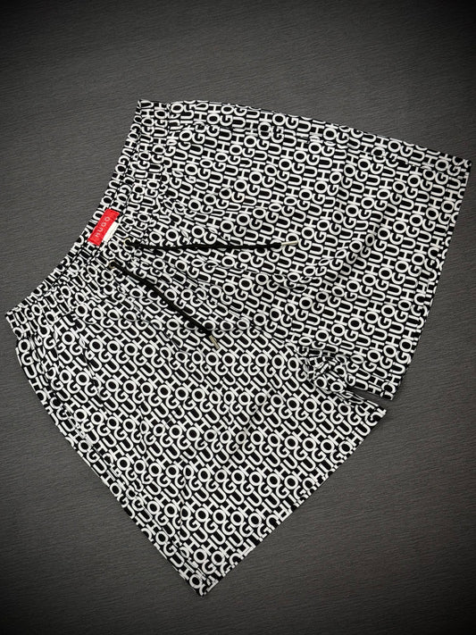 PANTALÓNETA PLAYERA HUGO MONOGRAMA NEGRO BLANCO