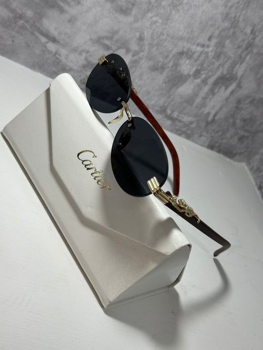 GAFAS CARTIER PALO DE ROSA LENTE NEGRO