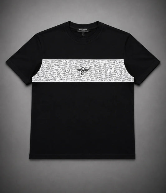 CAMISETA CREATIVE NEGRA DE CUADRO