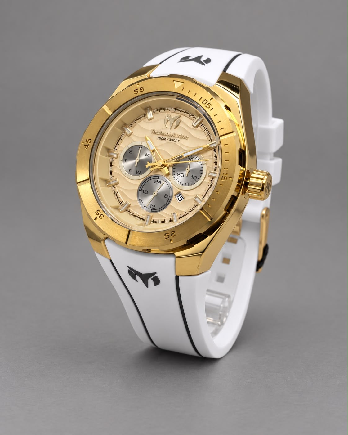 RELOJ TECHNOMARINE DORADO MANILLA BLANCA