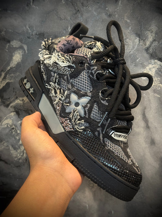 ZAPATOS TURCOS LOUIS VUITTON PELUCHE NEGROS