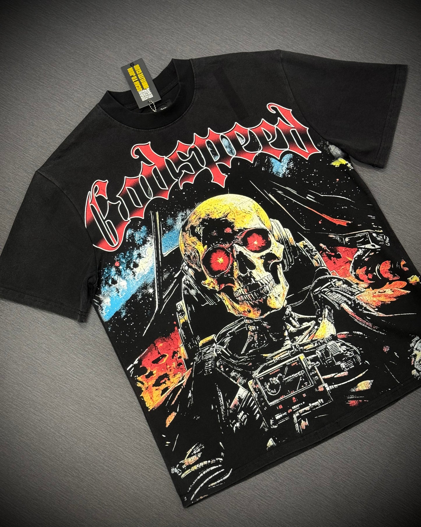 CAMISETA GODSPEED NEGRA ROJO