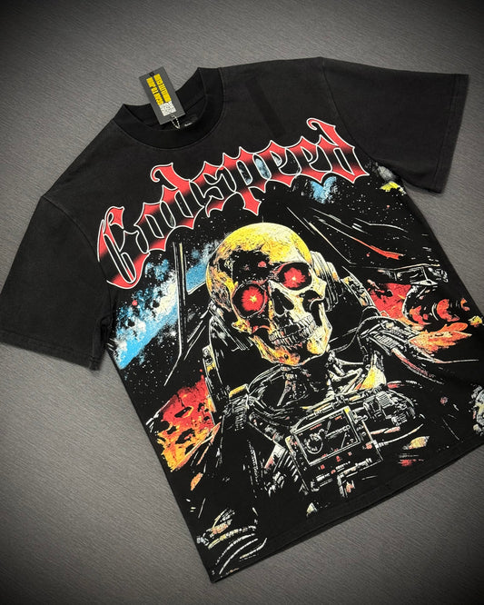 CAMISETA GODSPEED NEGRA ROJO