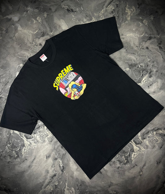 CAMISETA SUPREME LOGO AMARILLO