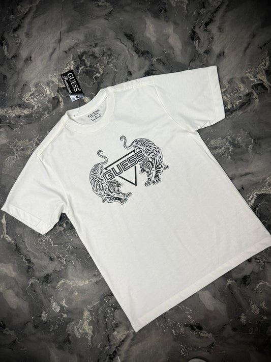CAMISETA GUESS BLANCA TIGRE