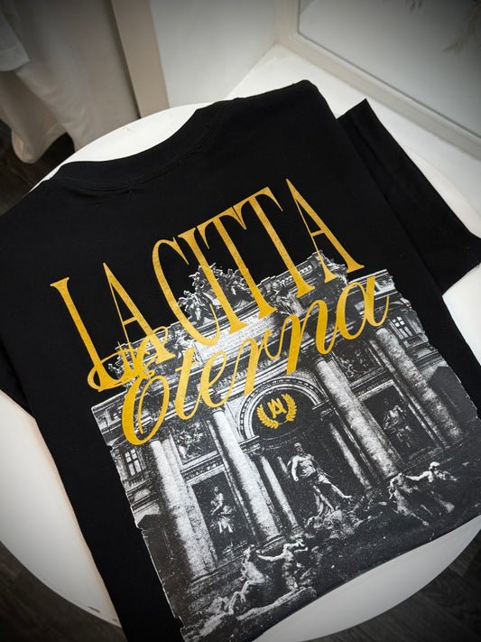 CAMISETA AURUM NEGRA DORADO