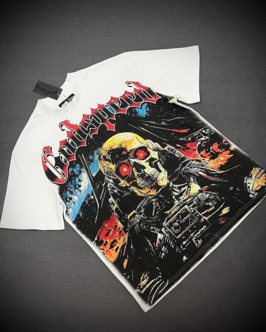 CAMISETA GODSPEED BLANCO ROJO
