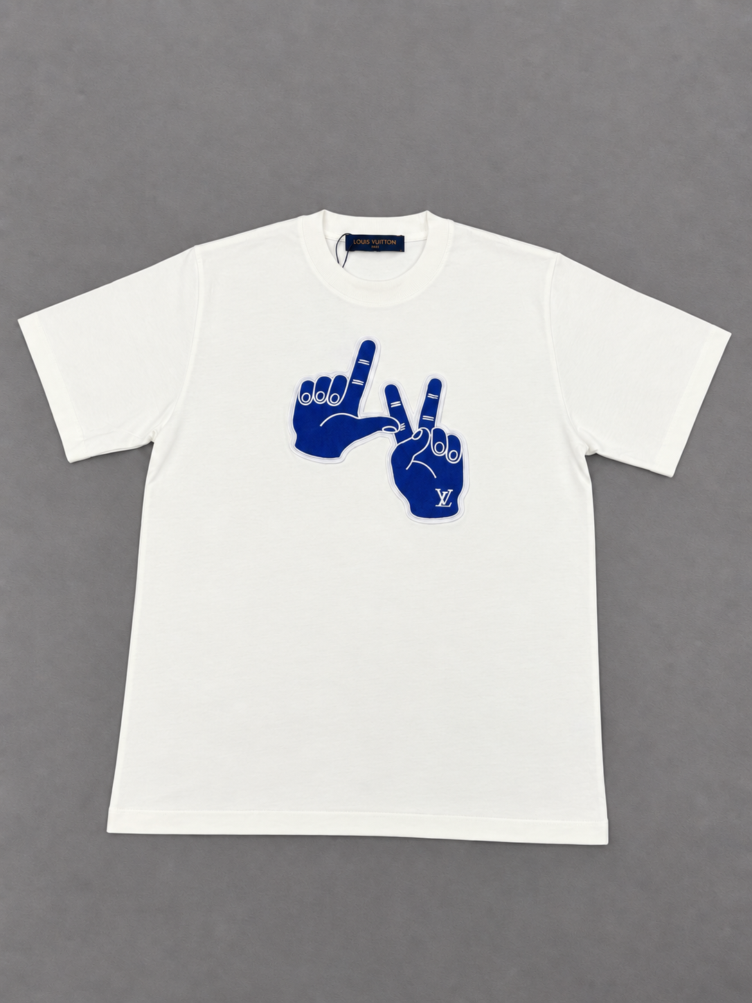 CAMISETA TURCA LOUIS VUITTON TEJIDA MANO AZUL