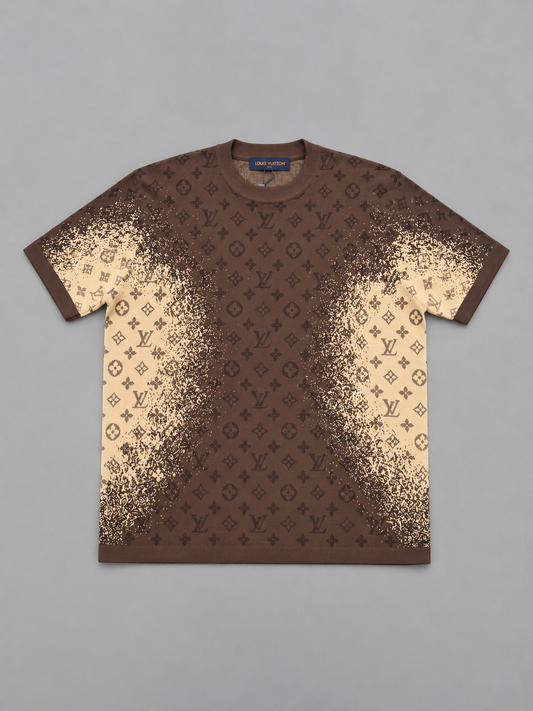 CAMISETA TURCA LOUIS VUITTON TEJIDA MONOGRAMA CAFÉ
