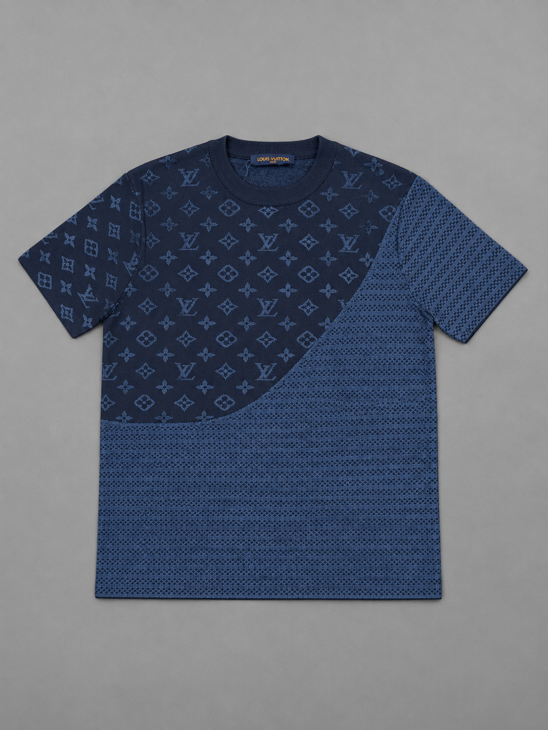 CAMISETA TURCA LOUIS VUITTON AZUL TEJIDA MONOGRAMA