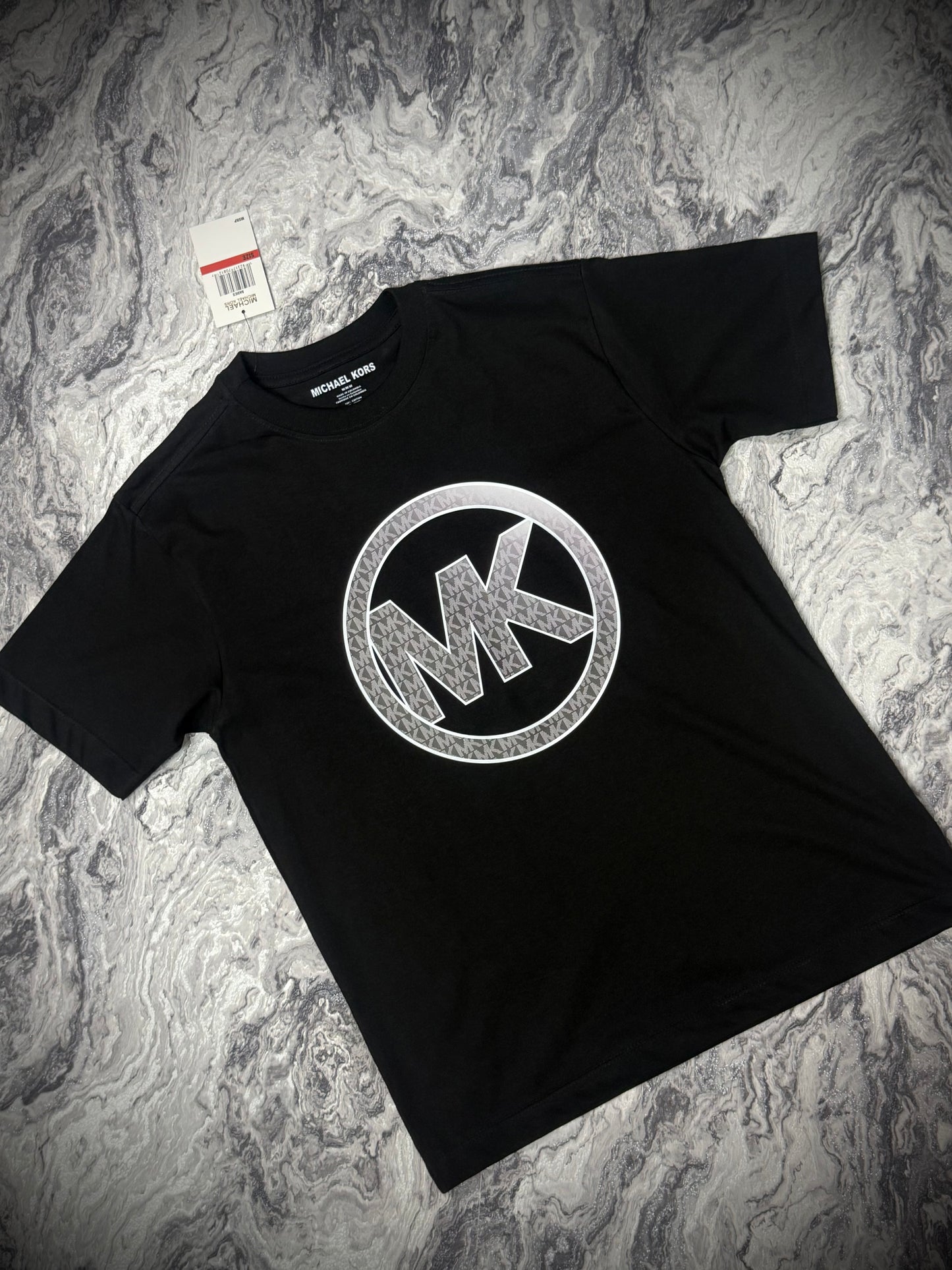 CAMISETA MICHAEL KORS NEGRA LOGO CIRCULAR