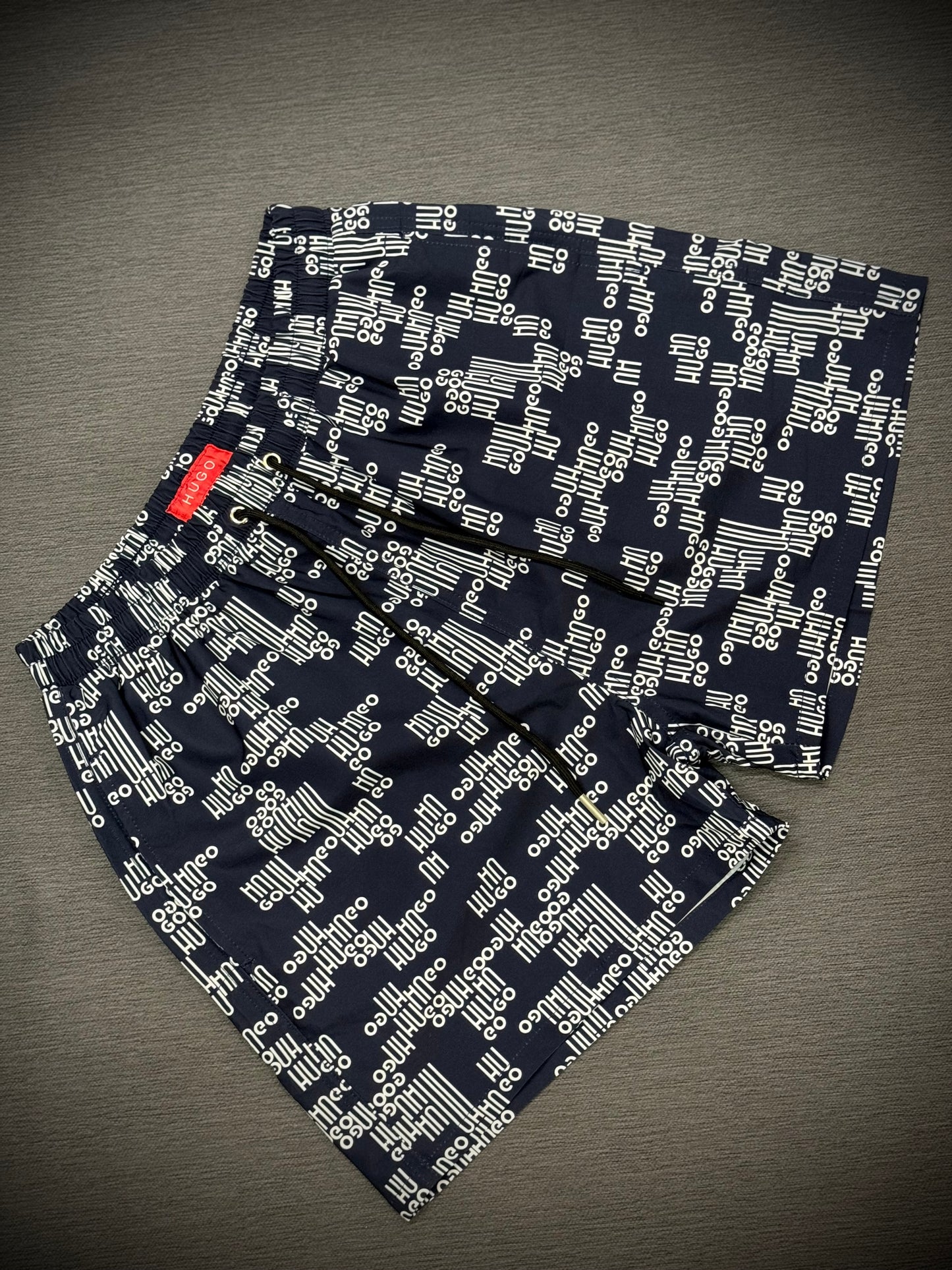 PANTALÓNETA PLAYERA HUGO AZUL MONOGRAMA