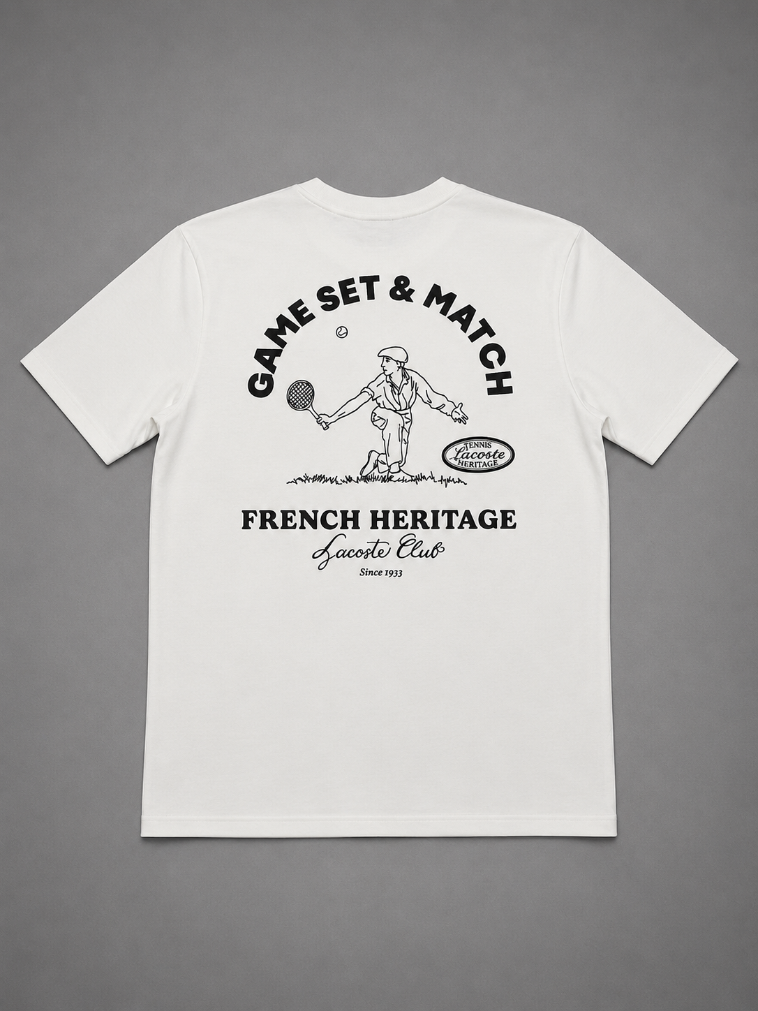 CAMISETA LACOSTE BLANCA GAME SET