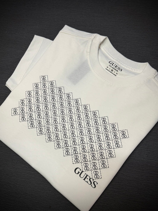 CAMISETA GUESS BLANCA MONOGRAMA