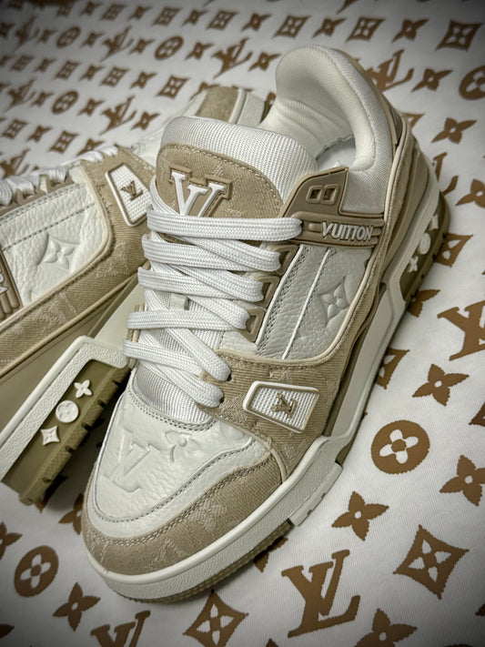 ZAPATOS TURCOS LOUIS VUITTON BLANCO BEIGE