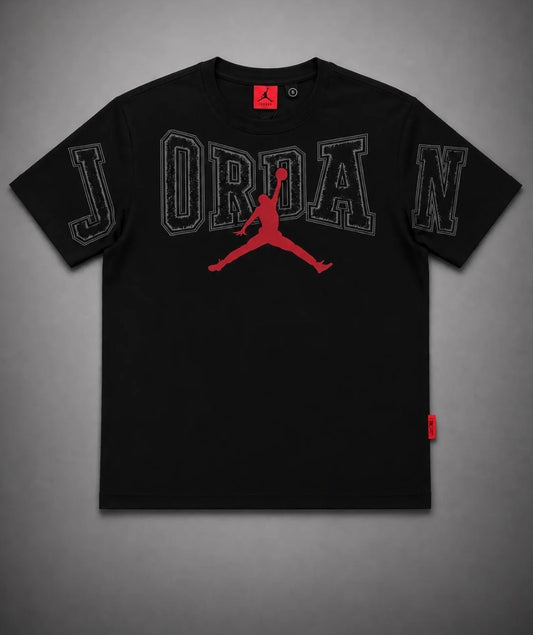CAMISET JORDAN NEGRA LOGO ROJO