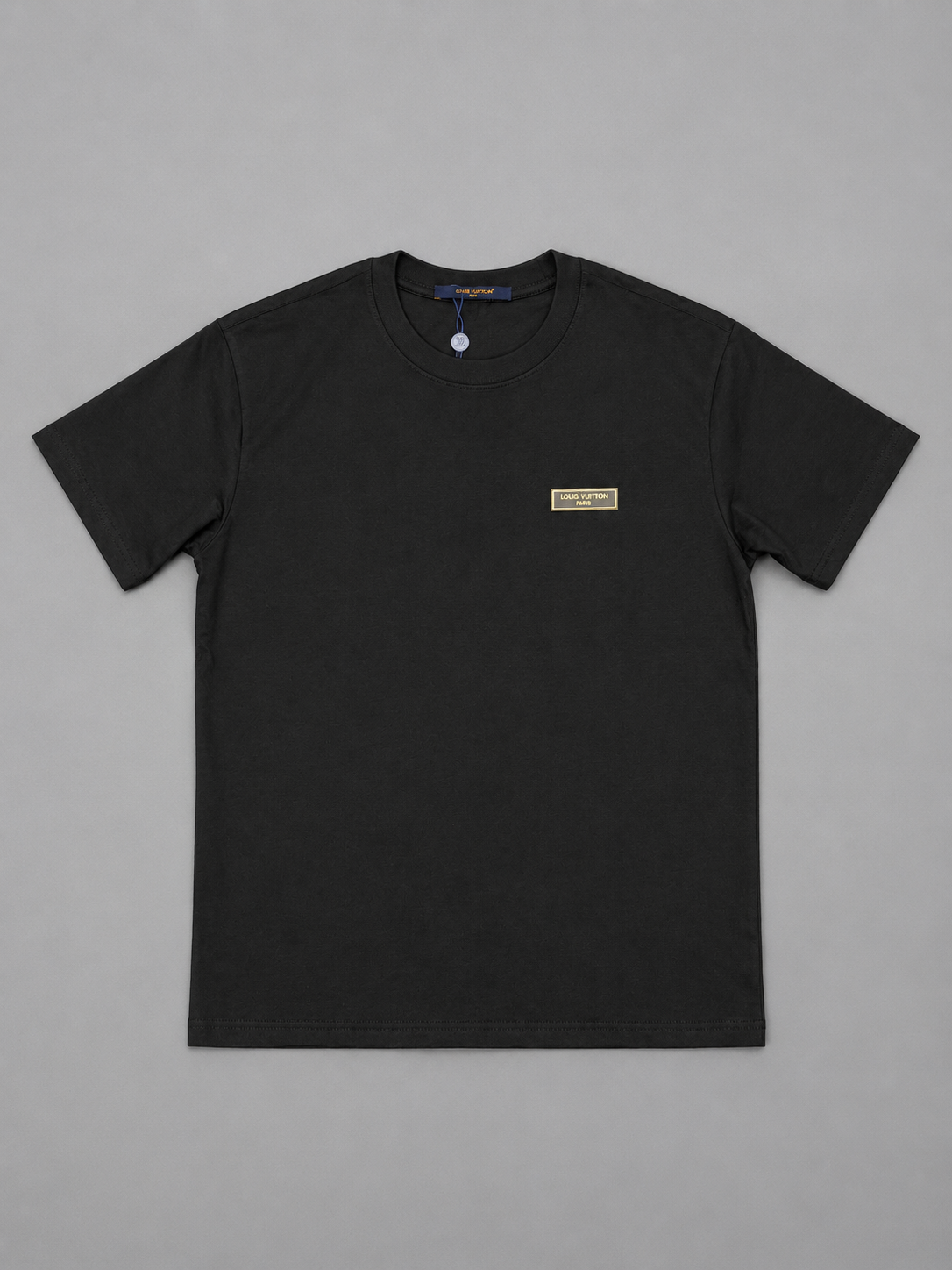 CAMISETA TURCA LOUIS VUITTON NEGRA LOGO CAFÉ