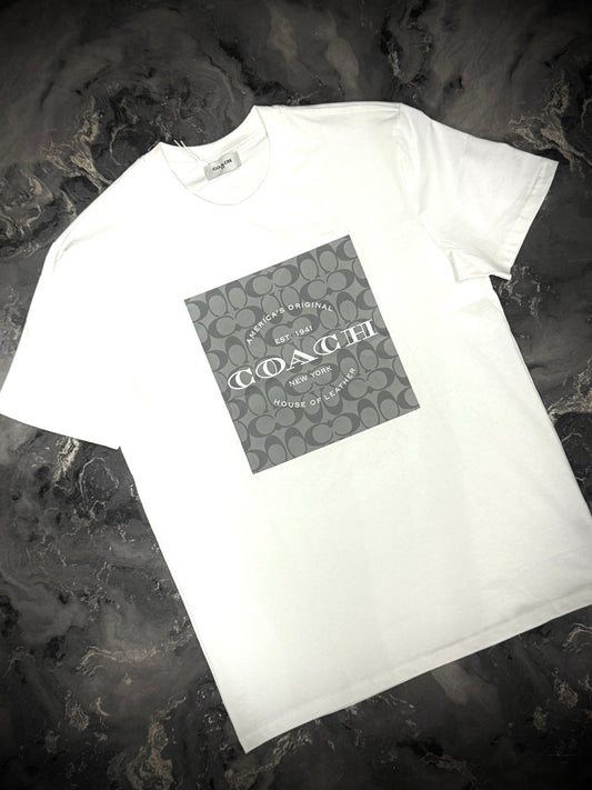 CAMISETA COACH BLANCA GRIS