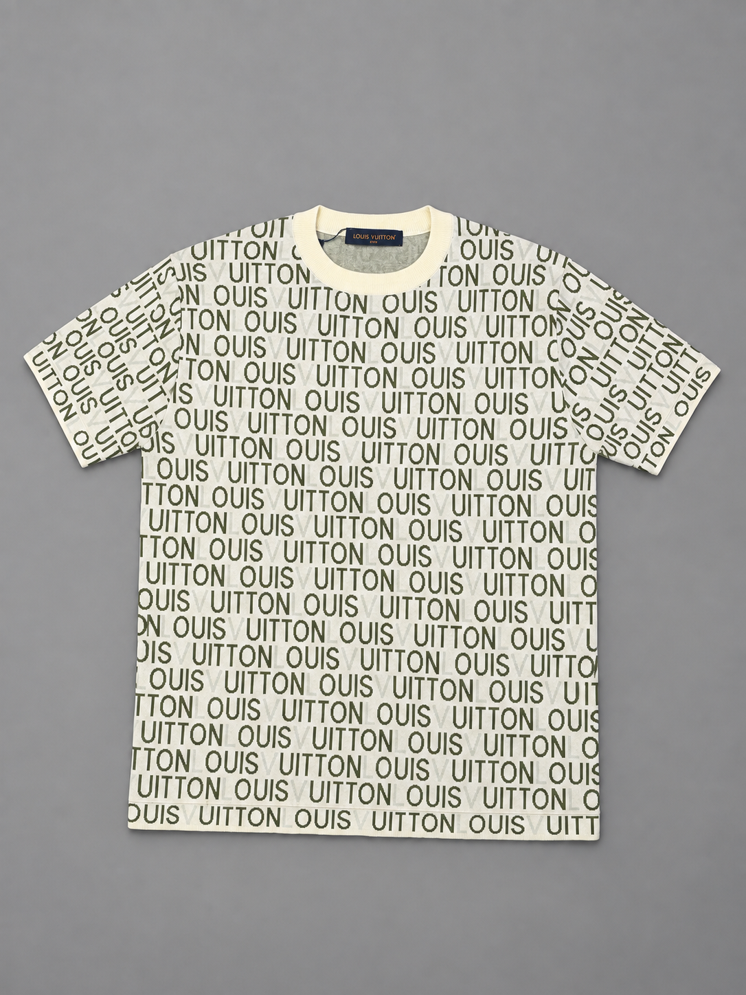 CAMISETA TURCA LOUIS VUITTON TEJIDA MONOGRAMA BEIGE VERDE