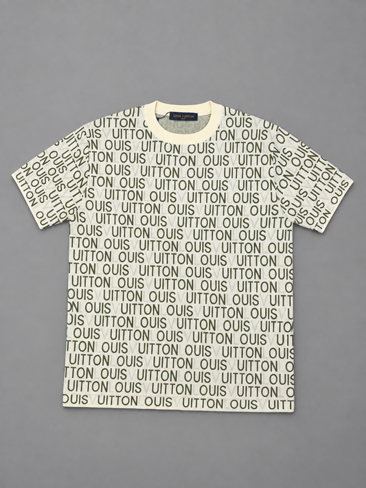 CAMISETA TURCA LOUIS VUITTON TEJIDA MONOGRAMA BEIGE VERDE