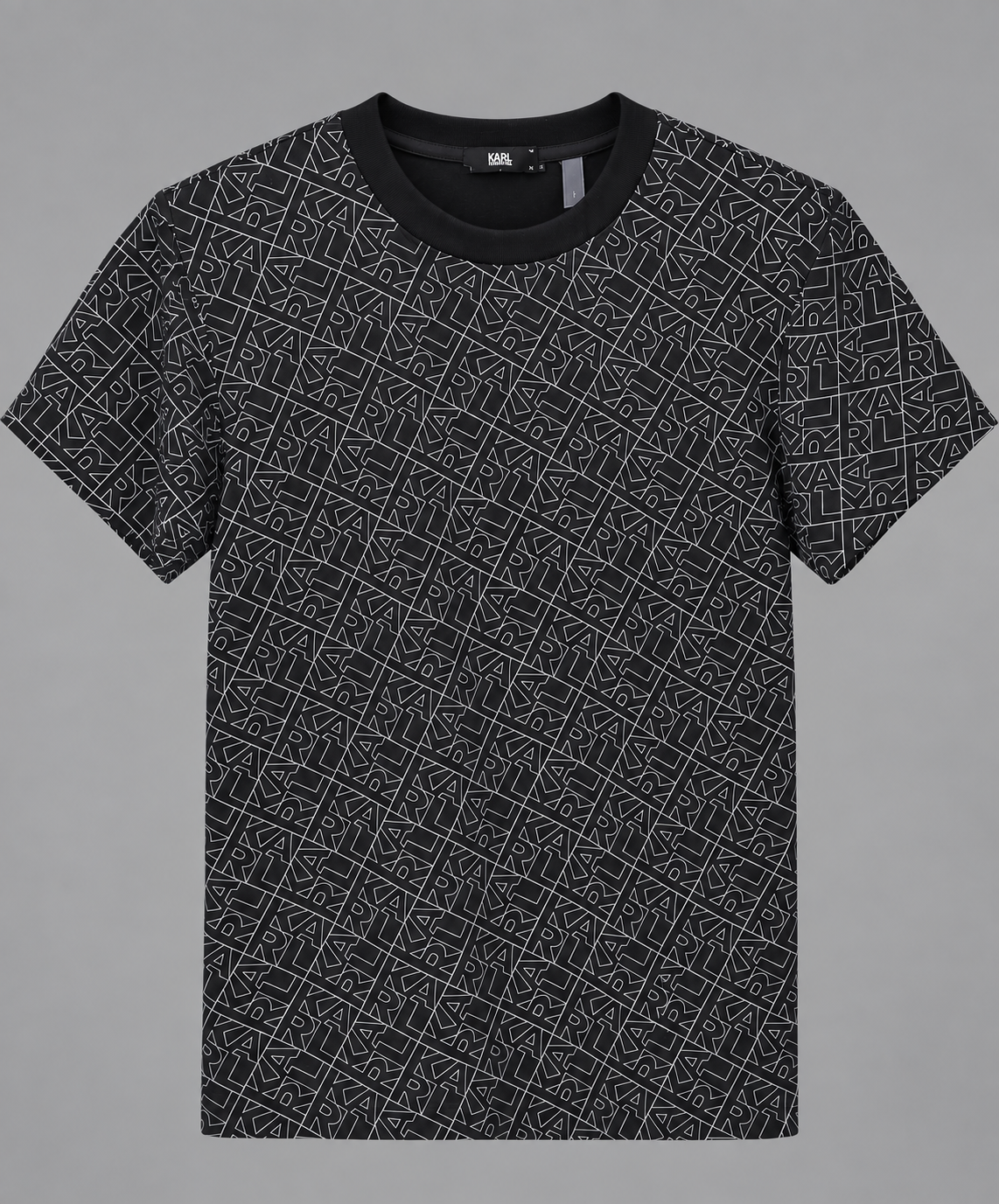 CAMISETA KARL LAGERFELD NEGRO LOGO DORADO