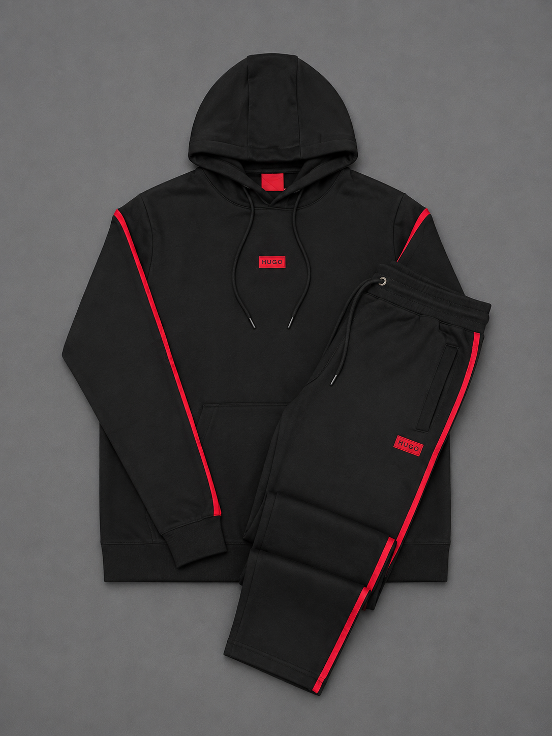 CONJUNTO HUGO NEGRO ROJO