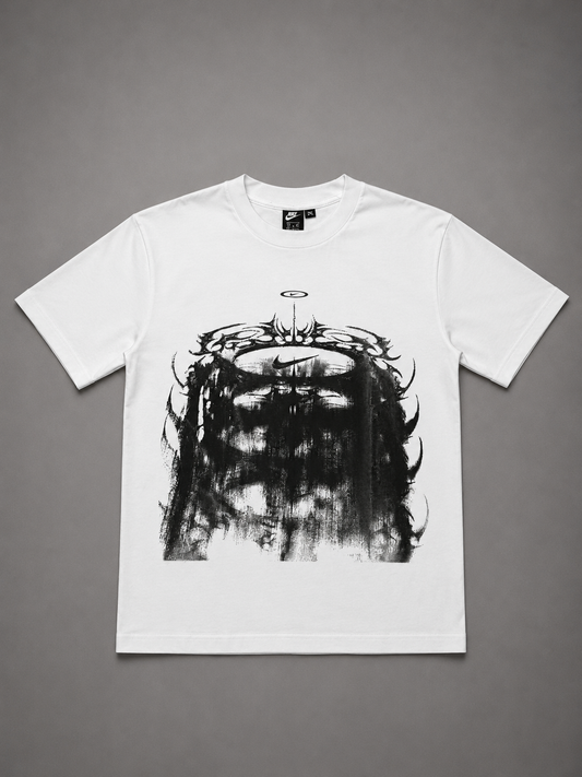 CAMISETA NIKE BLANCO LOGO NEGRO